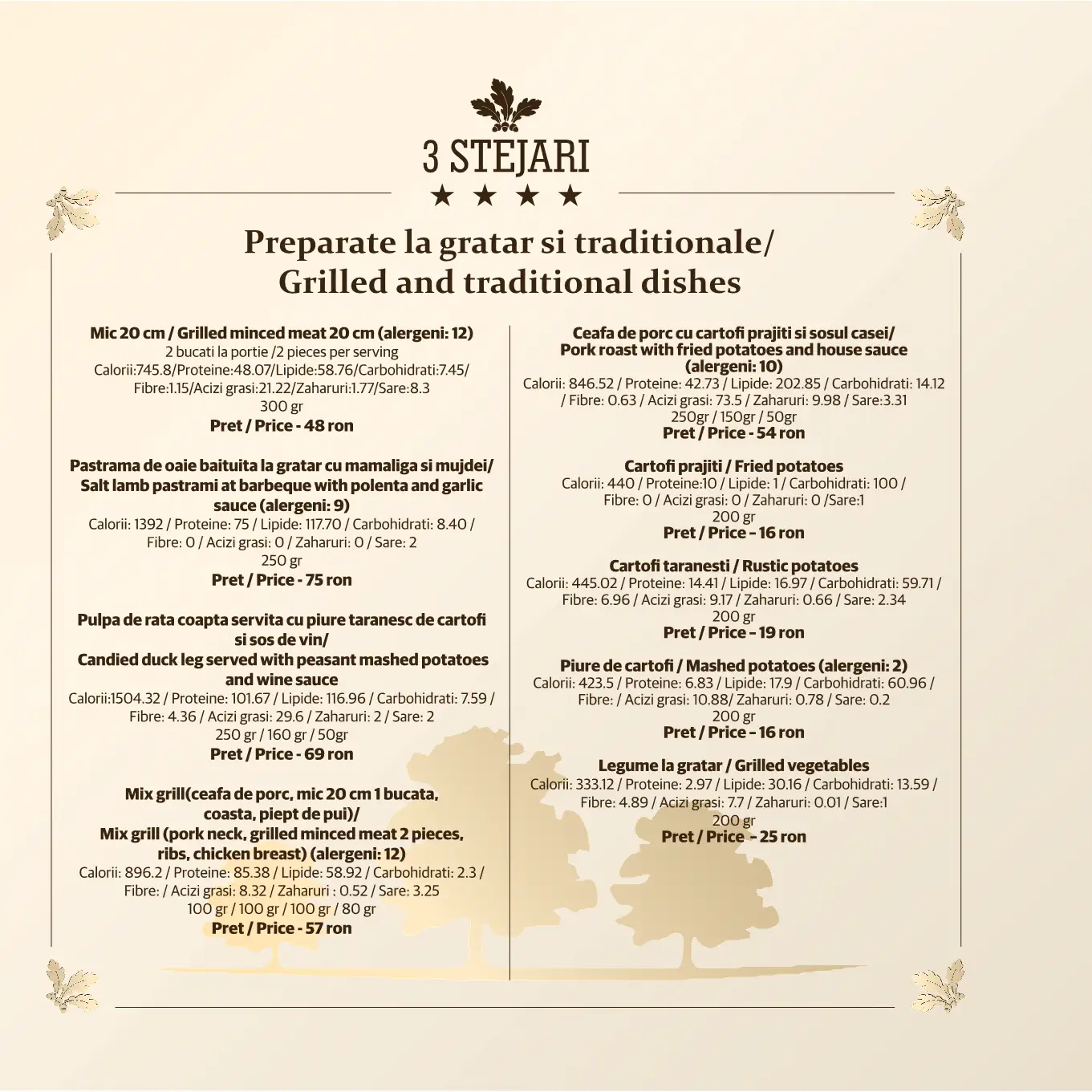 Meniu restaurant 3 stejari Brasov 2025 4