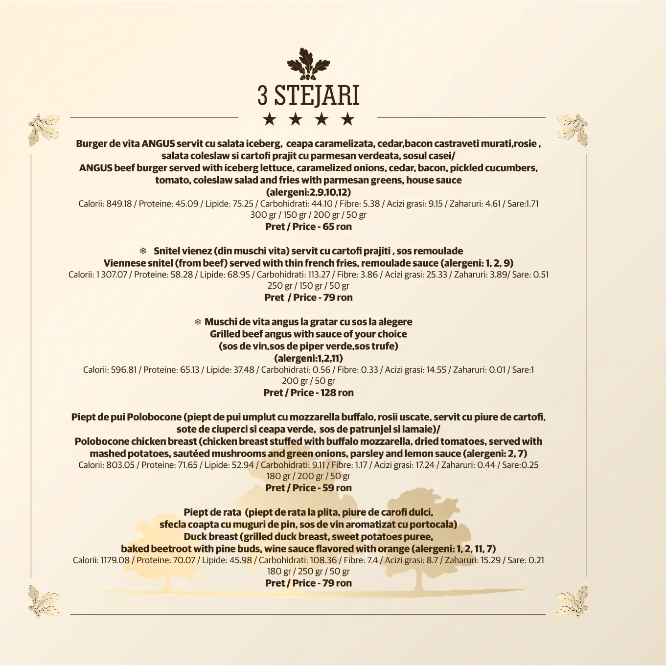 Meniu restaurant 3 stejari Brasov 2025 8